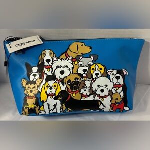 NWT Marc Tetro Cosmetic Case With Multiple Dogs